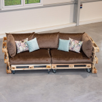 Paletové sedenie Golden Garden GG93/1 - Podsedáky a Vankúše "FIT IN" 120cm x 80cm x 15cm - penový granulát - capuccino